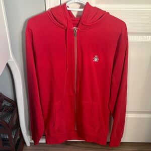 Original Penguin Red Zip-Up Sweater for Men